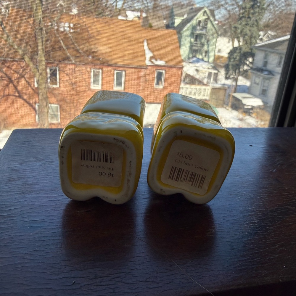 Yellow Tiki Shot Glass NWT (x2) - Picture 5 of 5